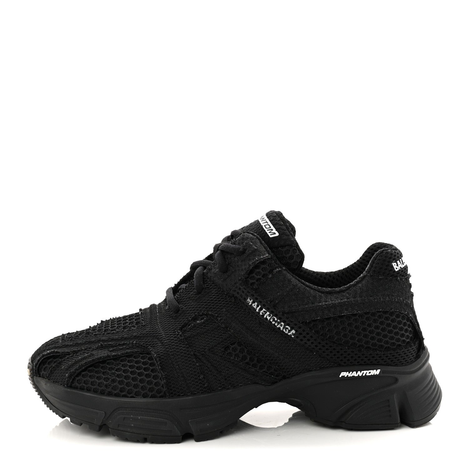 Balenciaga Fabric Mesh Womens Phantom Sneakers 37 Black 1 of 10