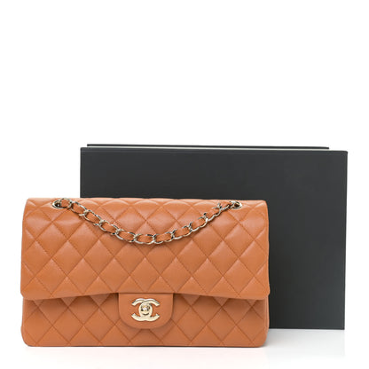 Chanel Caviar Quilted Medium Double Flap Light Brown 12 of 12