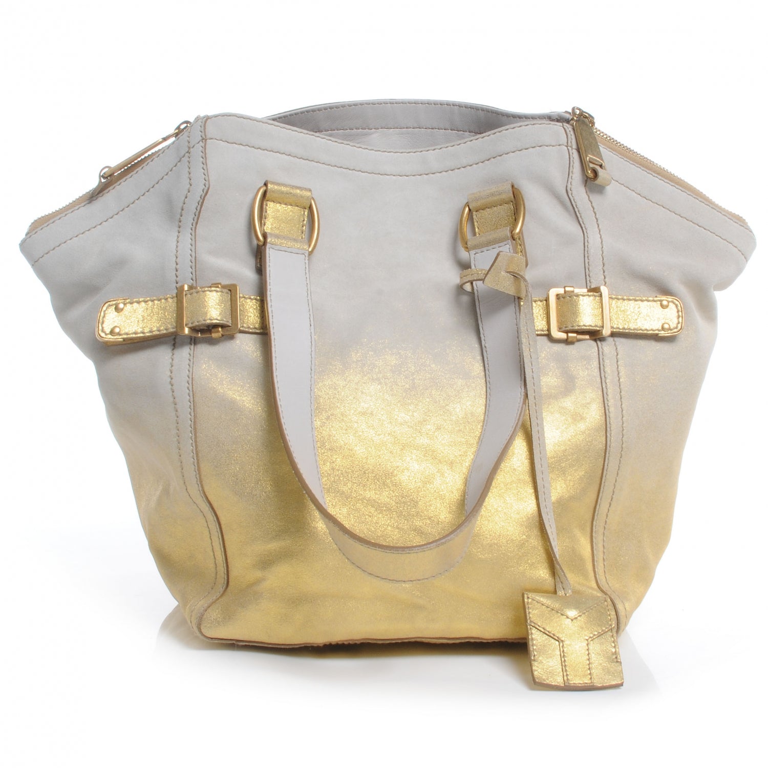 Saint Laurent Degrade Downtown Bag White Gold 1 of 7