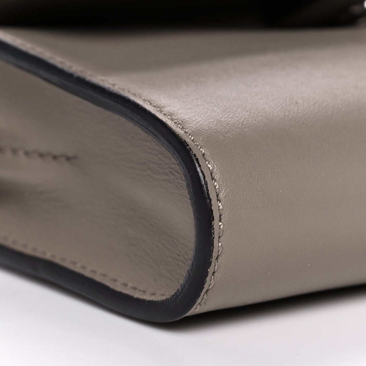 Suede Calfskin Mini Faye Shoulder Bag Motty Grey