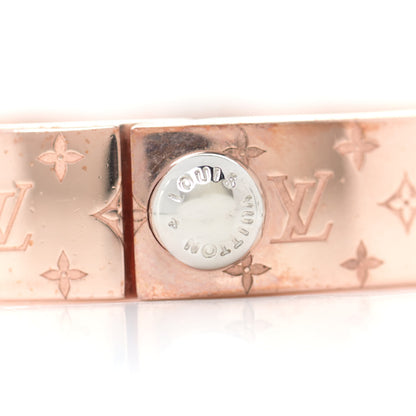 Louis Vuitton Brass Monogram Nanogram Cuff M Pink Gold 6 of 8