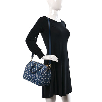Louis Vuitton Monogram Jacquard Denim Speedy Bandouliere 25 Bleu 2 of 13