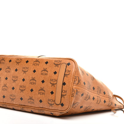 MCM Visetos Medium Liz Reversible Shopper Tote Cognac 13 of 16