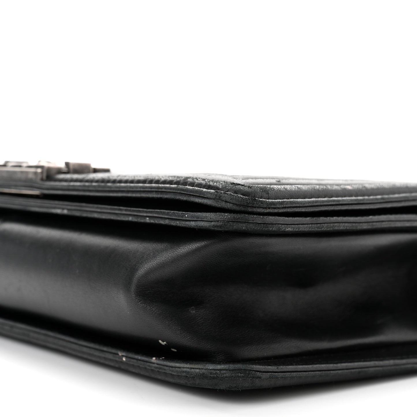 Lambskin Quilted New Medium Boy Flap Black