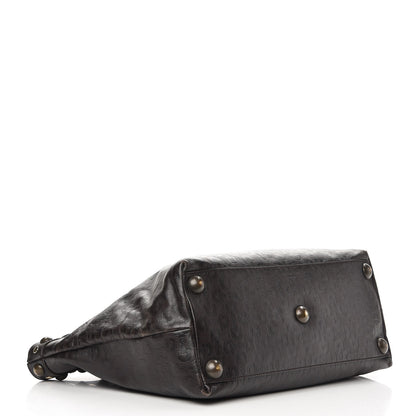 Gucci Calfskin Horsebit Embossed Medium Babouska Shopping Tote Dark Brown 4 of 14
