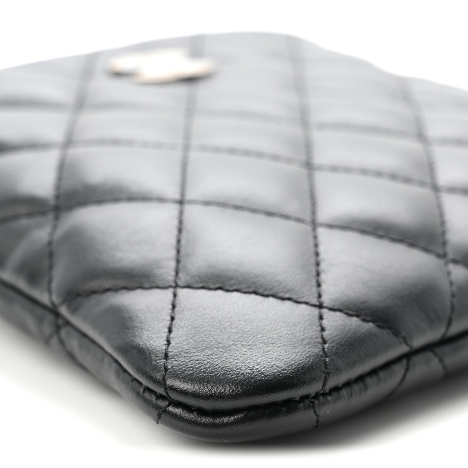 Chanel Lambskin Quilted Uniform Crossbody Bag Black 9 of 10
