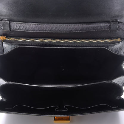 Celine Liege Calfskin Medium Classic Box Flap Bag Black 9 of 22
