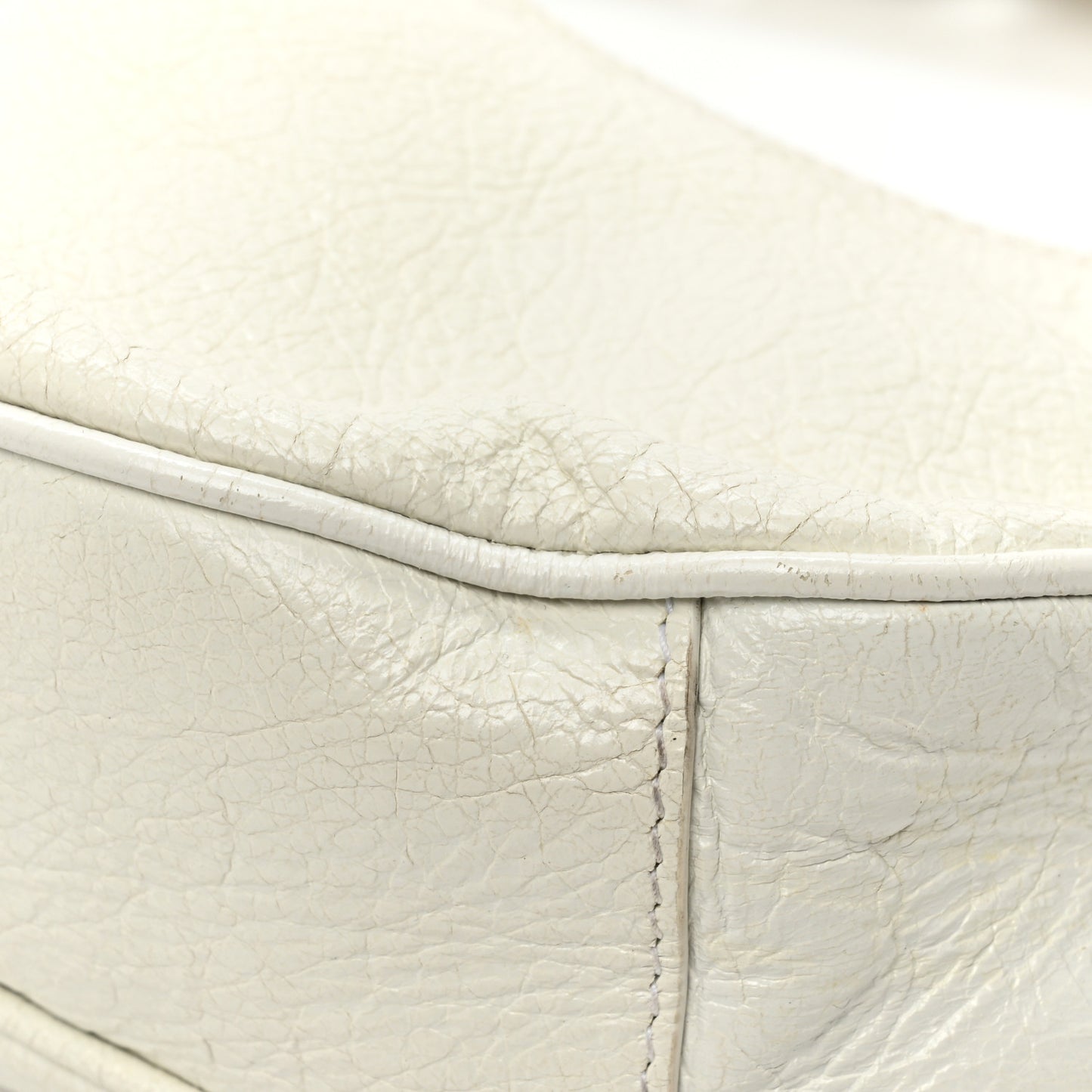 Agneau Arena Le Cagole Shoulder Bag XS Optic White