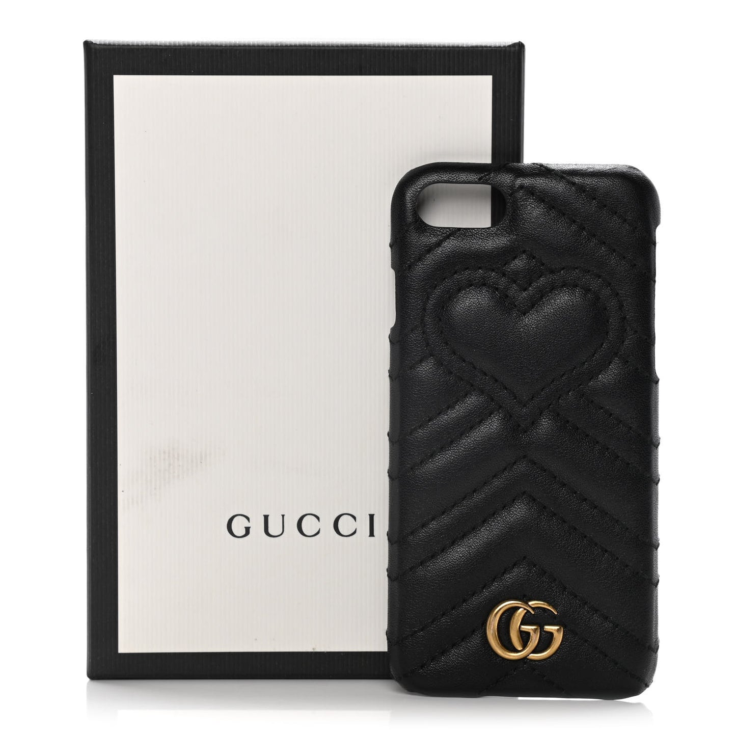 Calfskin Matelasse Marmont iPhone 7 Case Black