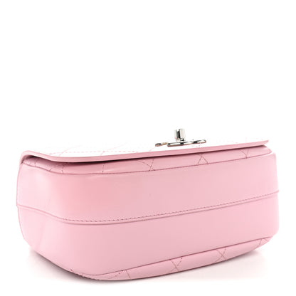 Chanel Calfskin Stitched Small Ring My Bag Flap Crossbody Pink 4 of 12