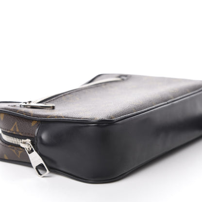 Louis Vuitton Monogram Macassar Kasai Clutch Black 6 of 9