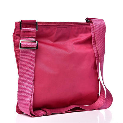 Prada Nylon Vela Flat Messenger Bag Fuxia 2 of 12