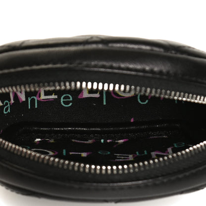 Chanel Lambskin Quilted Zip Around Classic Coin Purse Black 7 of 10