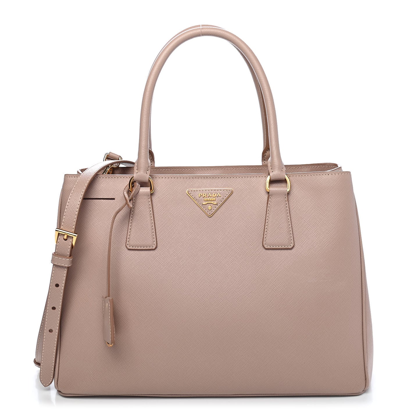 Saffiano Lux Medium Tote Cammeo