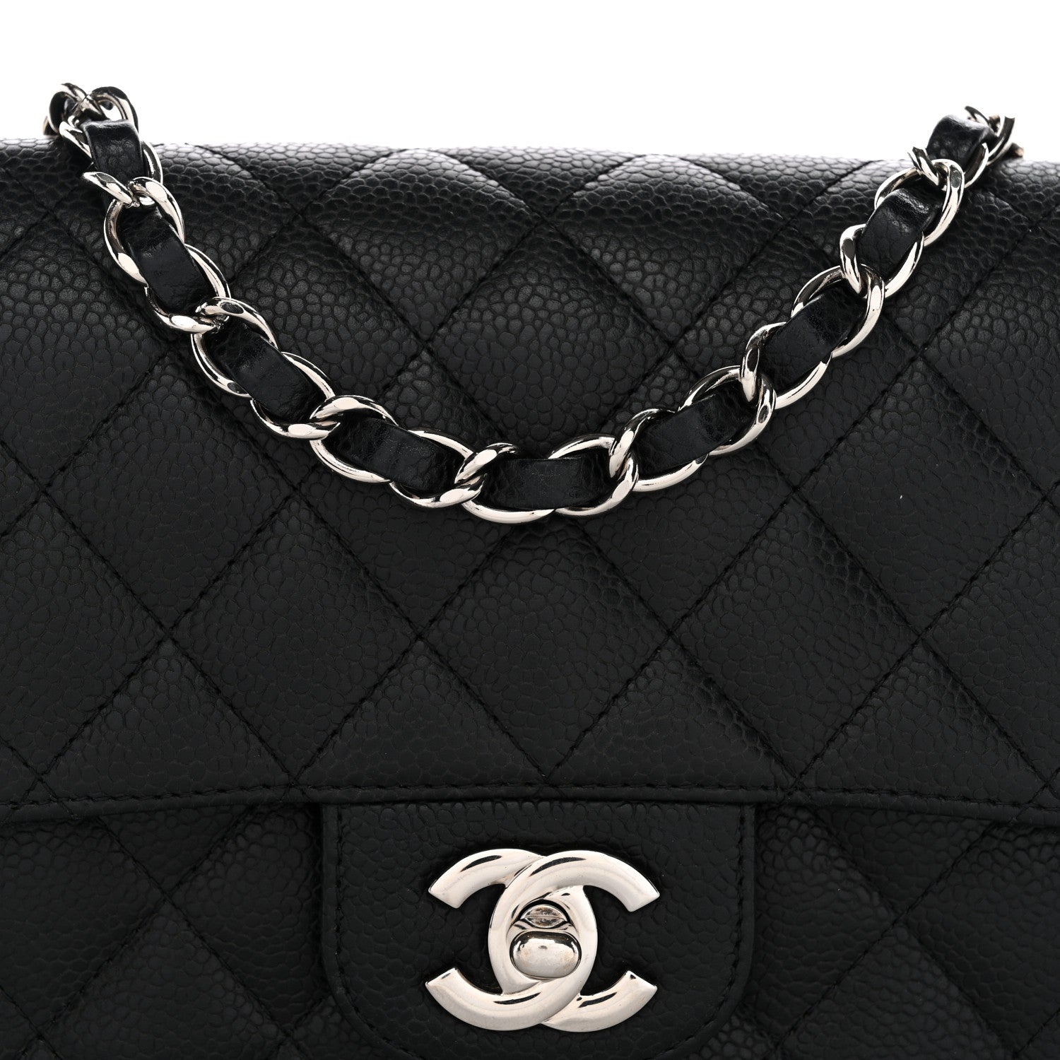 Chanel Caviar Quilted Mini Square Flap Black 7 of 10