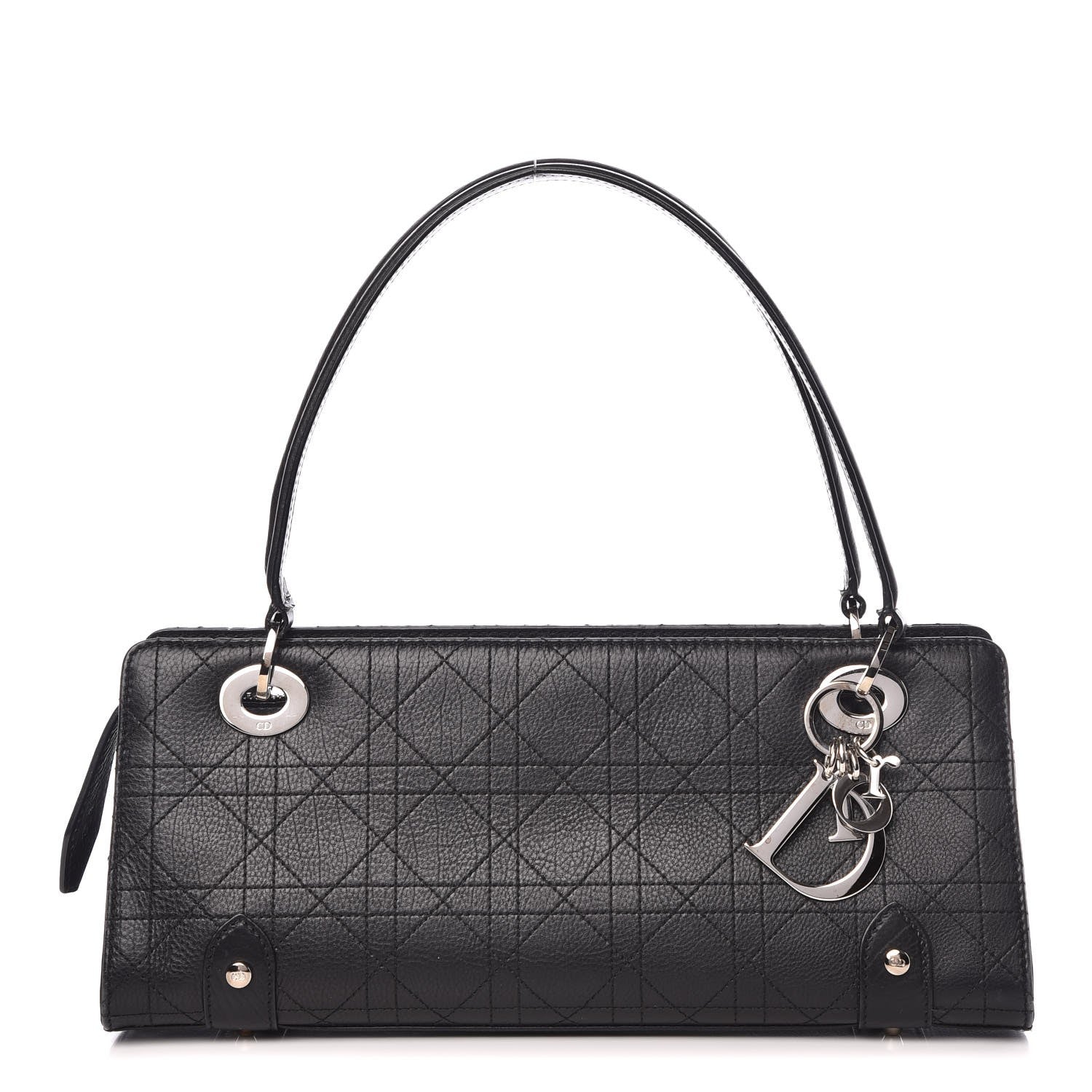Christian Dior Calfskin Cannage Stitched East West Lady Dior Black 1 of 11