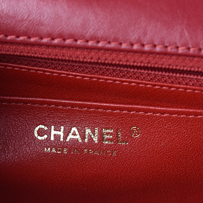 Chanel Aged Calfskin Quilted 2.55 Reissue Mini Flap Red 6 of 10