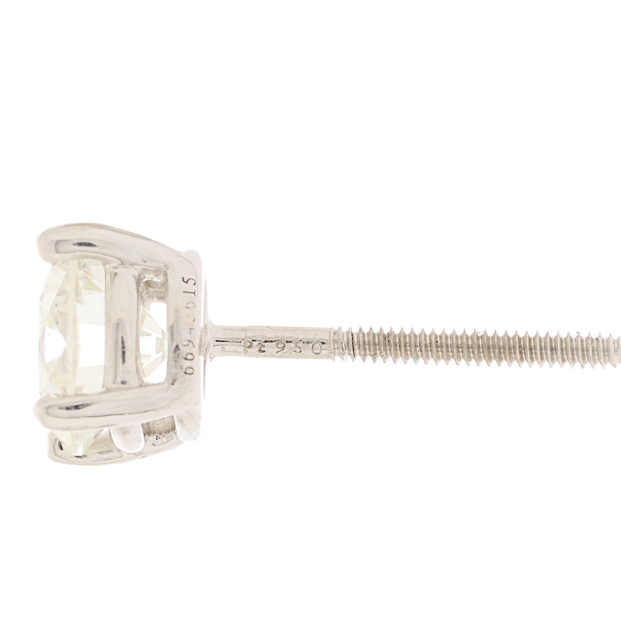 Platinum Diamond 1.60ctw Round Solitaire Earrings