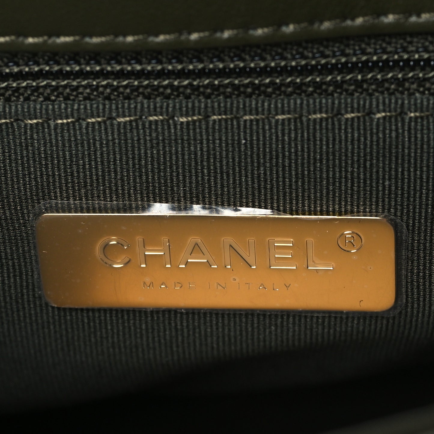 Lambskin Quilted Medium Chanel 19 Flap Khaki