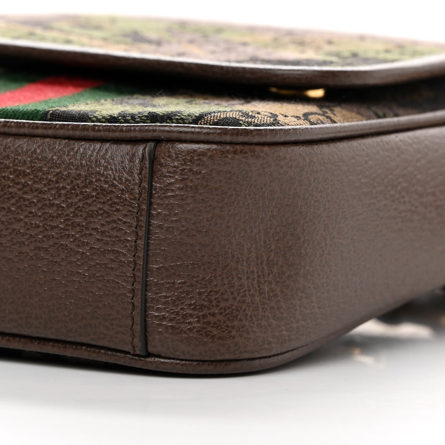 X PALACE GG P Canvas Monogram Web Camouflage Flap Messenger Brown