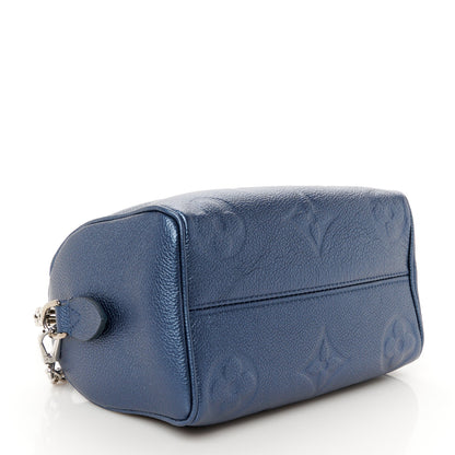 Louis Vuitton Metallic Empreinte Monogram Giant Speedy Bandouliere 20 Navy Nacre 4 of 12