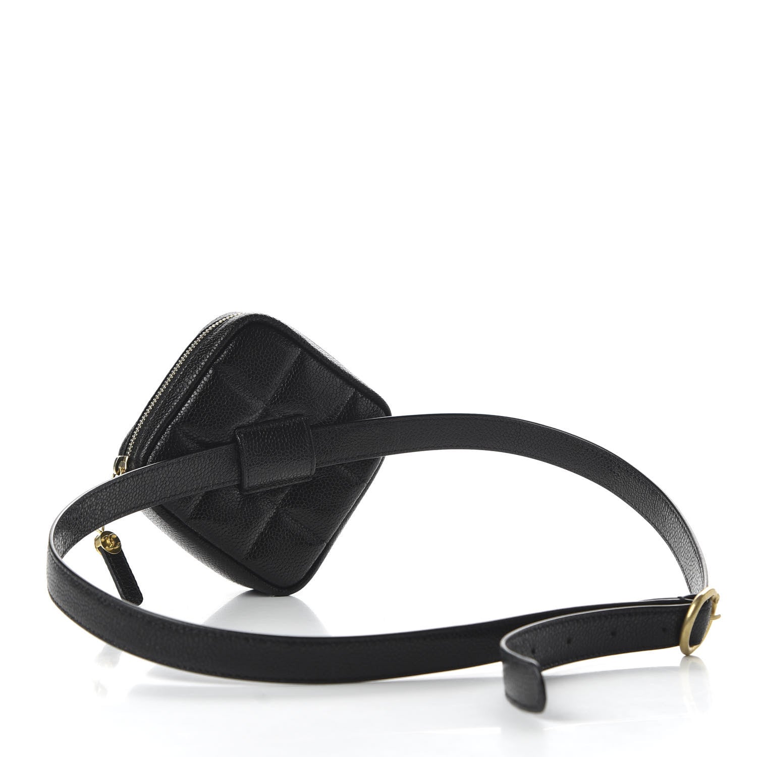 Chanel Caviar Quilted Coin Purse Belt Bag Black 3 of 11