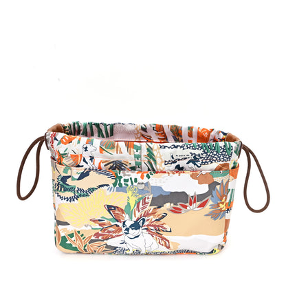 Hermes Silk Barenia En Liberte Fourbi 20 PM Orange Gris Mouette Fauve 1 of 7