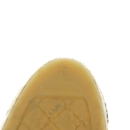 Chanel Lambskin CC Espadrilles 35 Beige Black 2 of 10