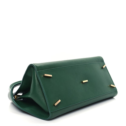 Salvatore Ferragamo Calfskin Medium Hug Soft Shoulder Bag Forest Green 4 of 11