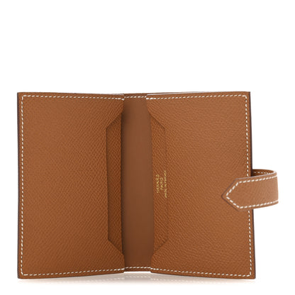 Hermes Epsom Bearn Card Holder Wallet Gold 5 of 8