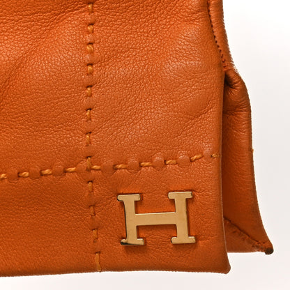 Hermes Lambskin Gloves 8 Orange 4 of 10