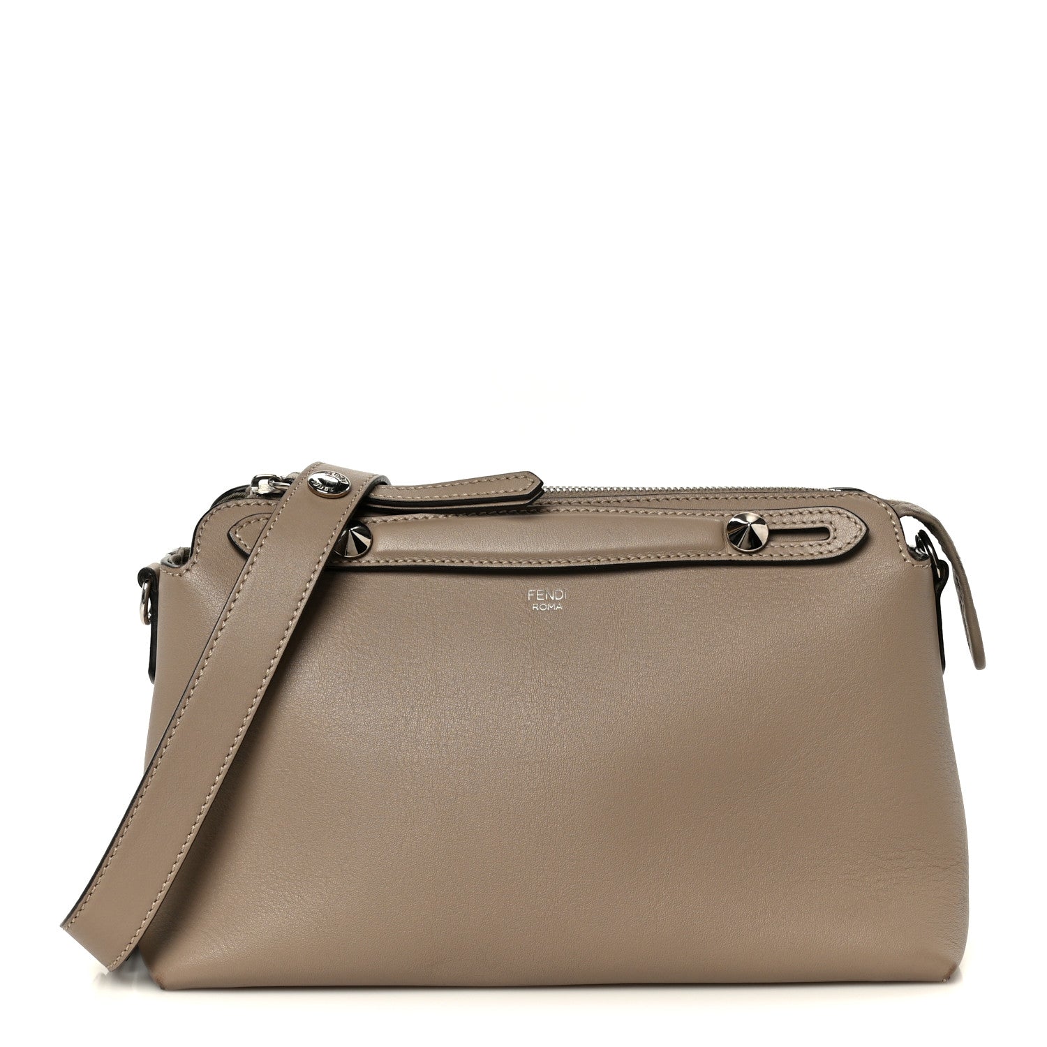Fendi Vitello Dolce Medium By The Way Boston Bag Tortora 1 of 11