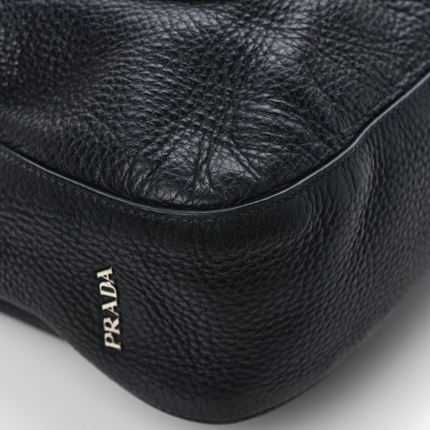 Prada Vitello Daino Medium Pocket Hobo Bag Black 9 of 12