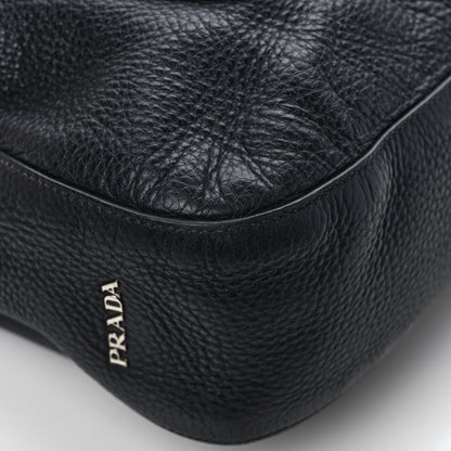 Prada Vitello Daino Medium Pocket Hobo Bag Black 9 of 12