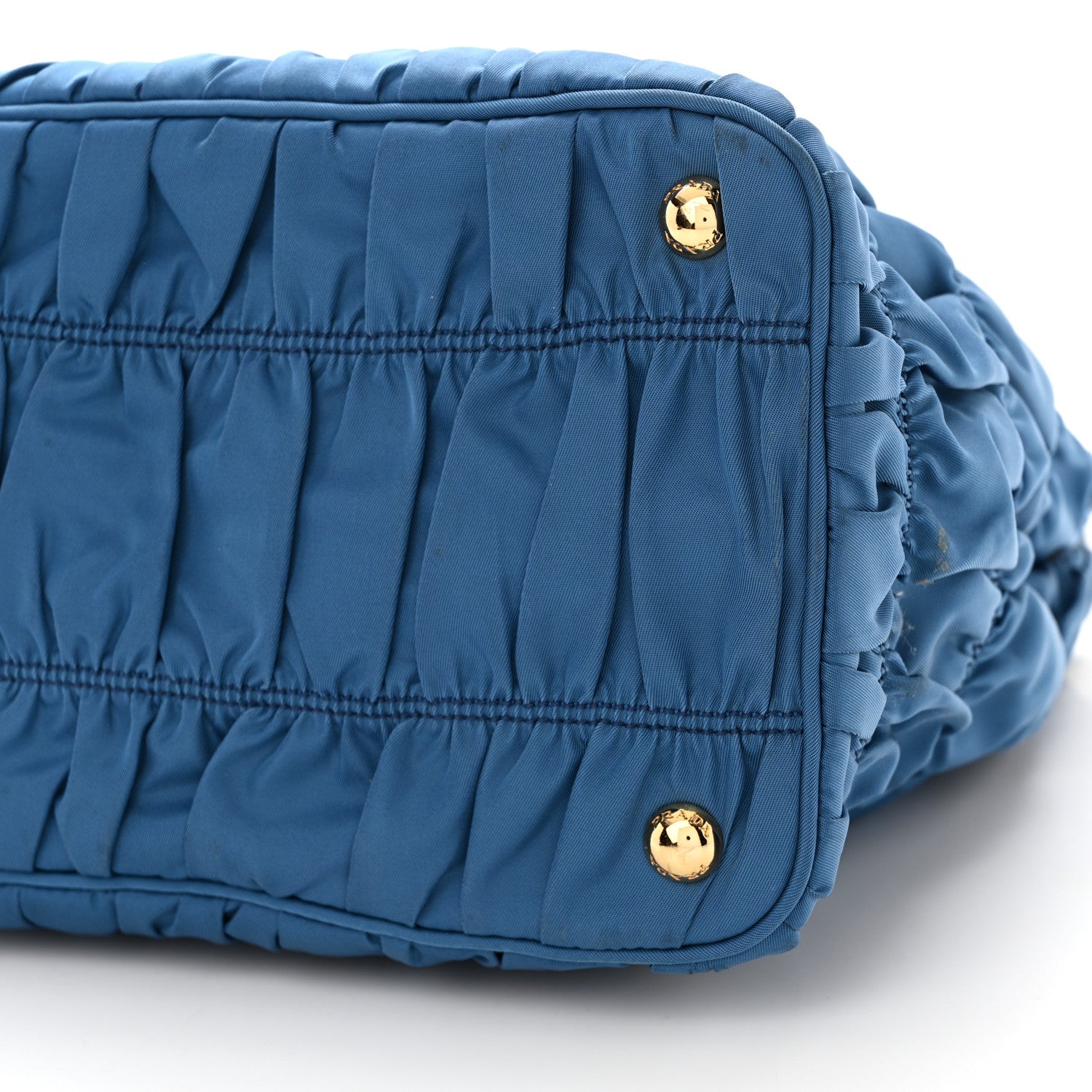 Prada Tessuto Nylon Gaufre Tote Cobalto 10 of 14