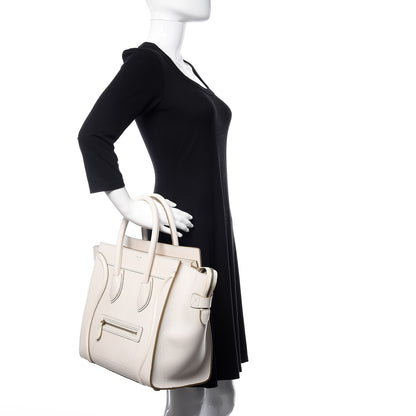 Celine Goatskin Mini Luggage White 2 of 9