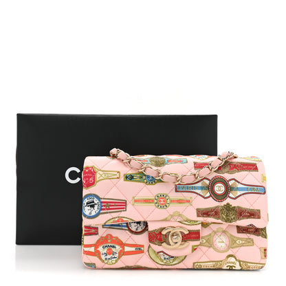 Chanel Satin Paris Cuba Cigare Print Mini Flap Pink 10 of 10