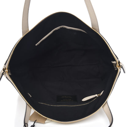 Burberry Derby Calfskin House Check Medium Welburn Tote Limestone 5 of 8