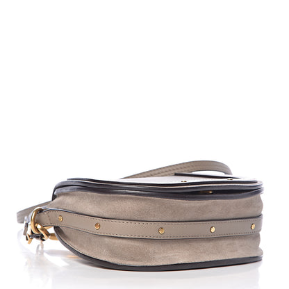 Chloe Calfskin Suede Small Nile Bracelet Bag Motty Grey 4 of 9