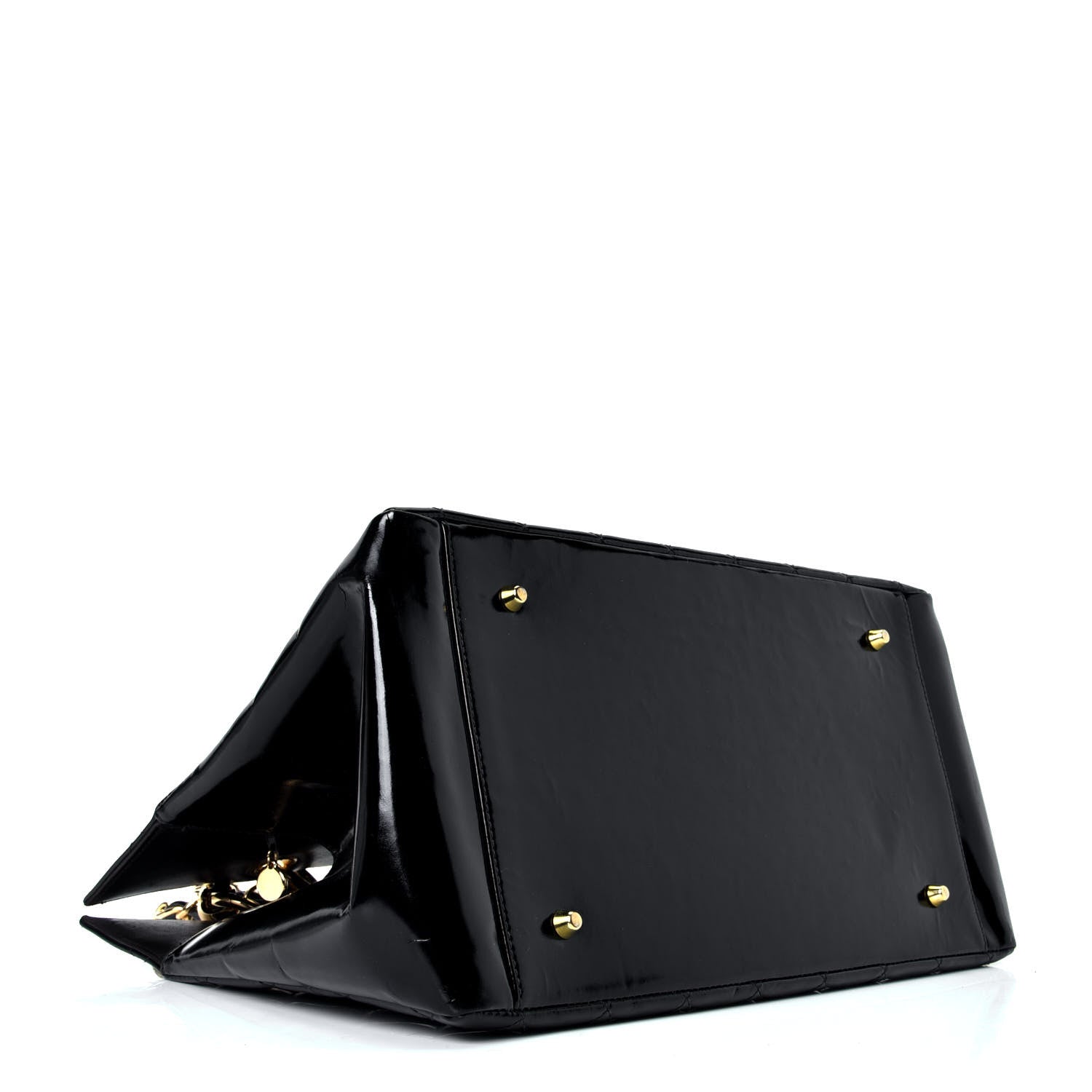 Chanel Patent Quilted Timeless CC Tote Black 3 of 4