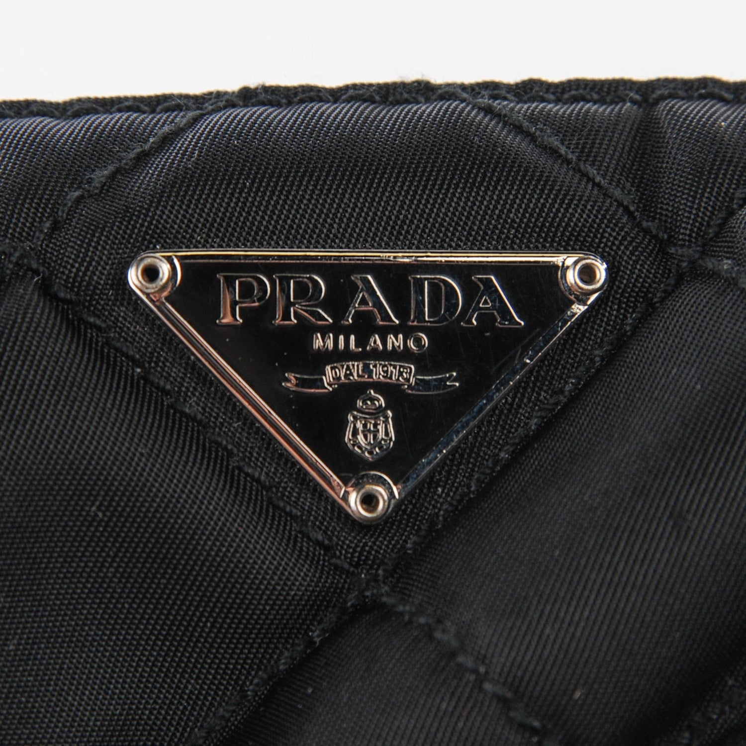 Prada Tessuto Nylon Quilted Pochette Nero Black 6 of 9
