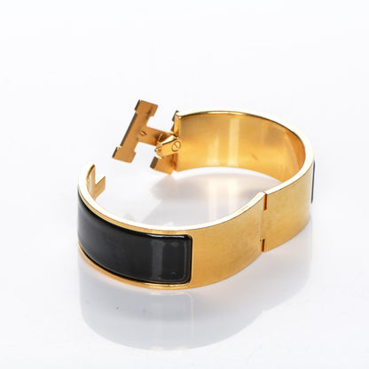 Hermes Enamel Wide Clic Clac H Bracelet PM Black 4 of 4