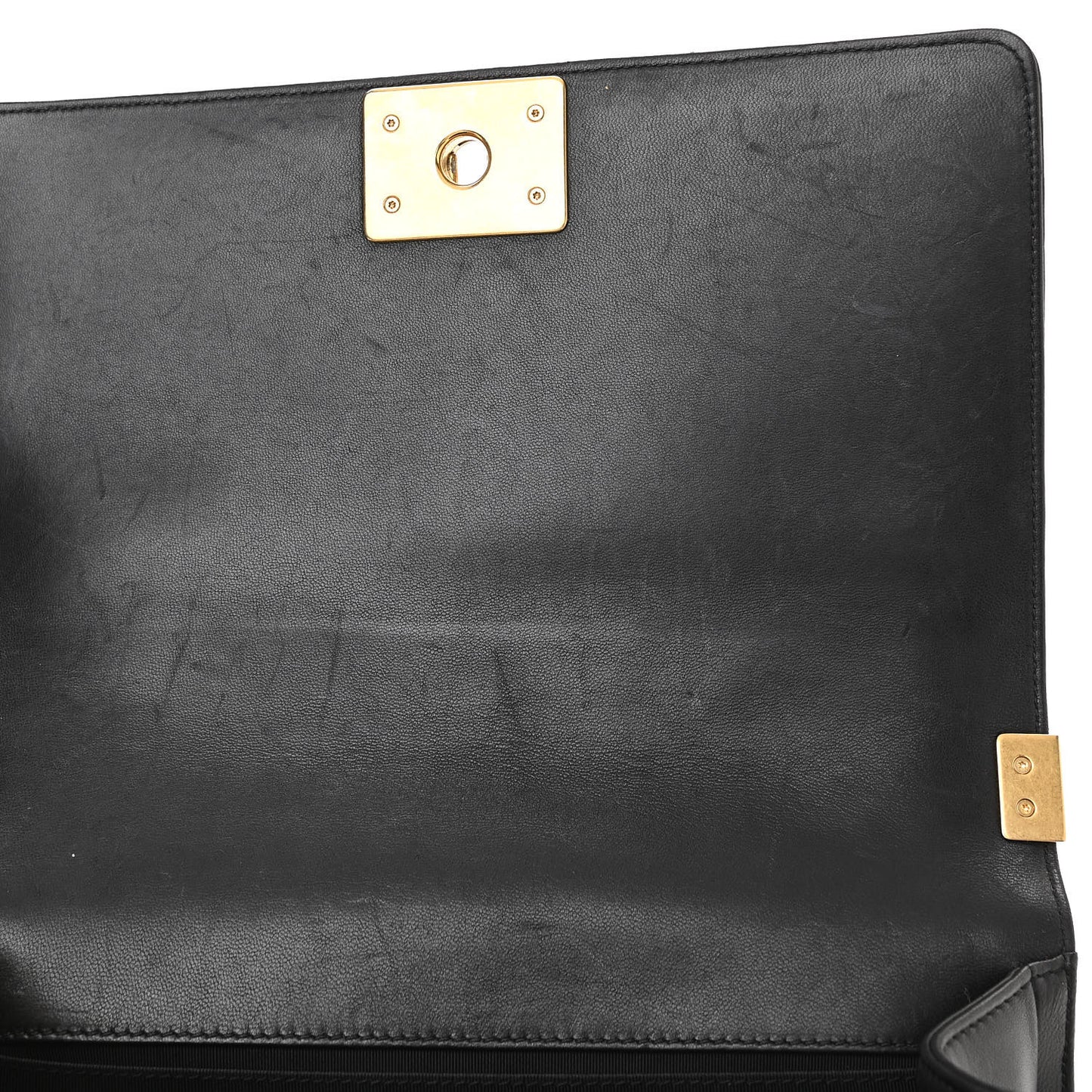 Lambskin Quilted Medium Boy Flap Black