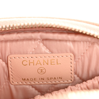 Chanel Caviar Quilted Small Curvy Pouch Cosmetic Case Light Pink 6 of 7