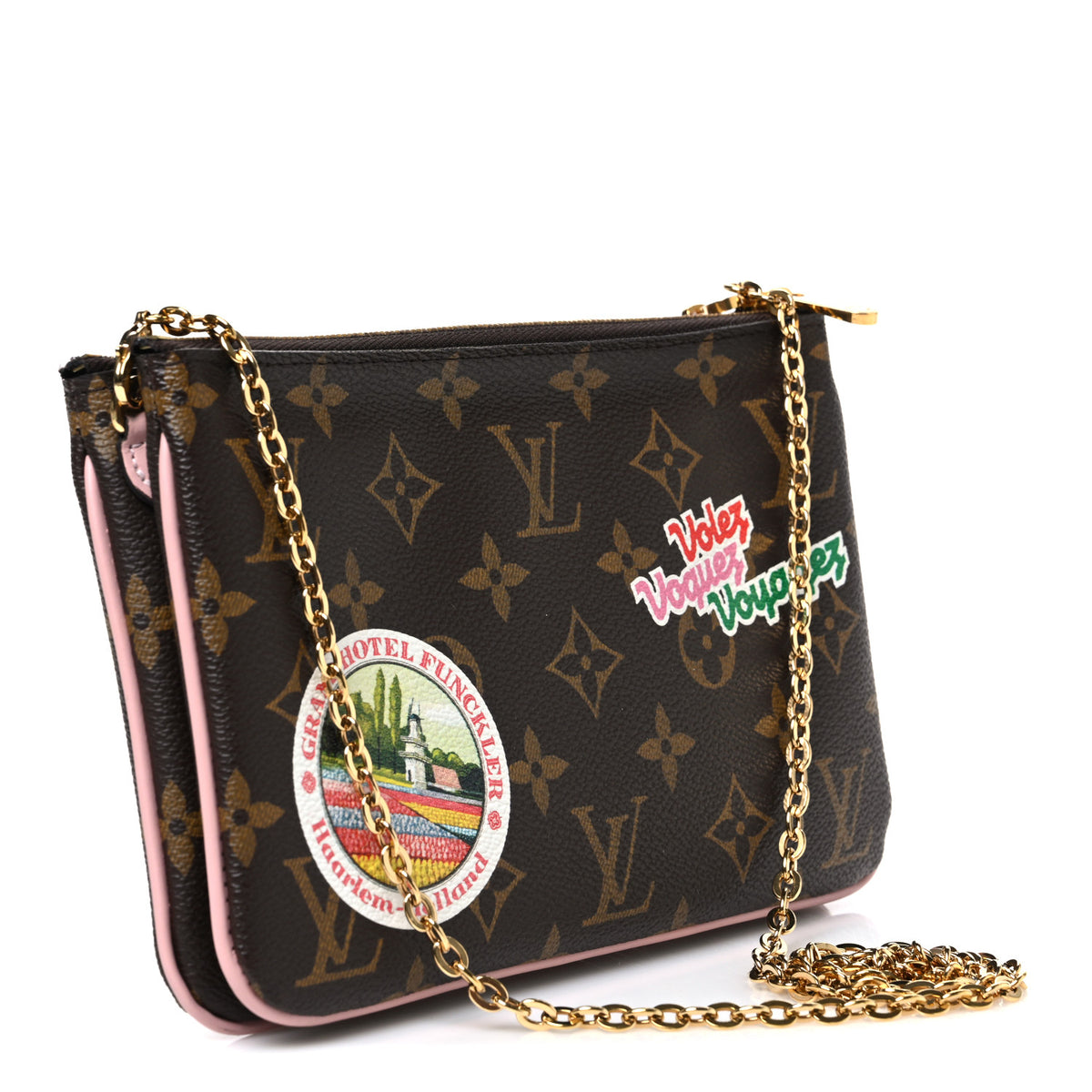 Monogram World Tour Double Zip Pochette