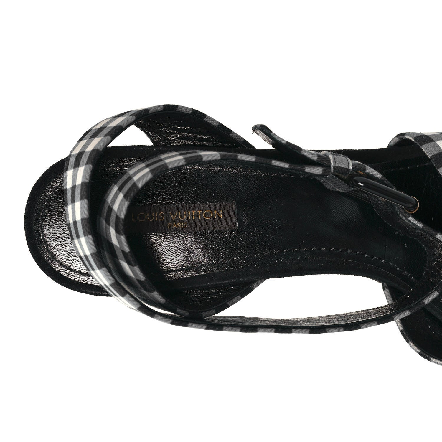 Louis Vuitton Gingham Platform Sandal 40 Blue White 7 of 8