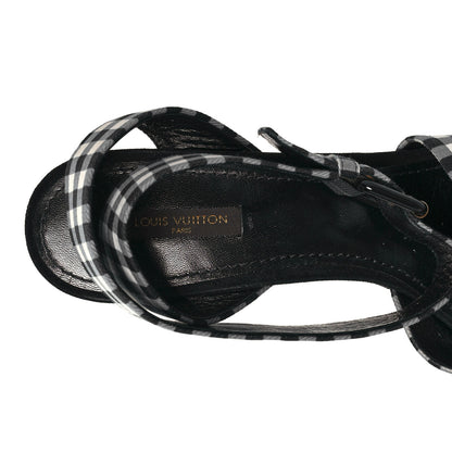 Louis Vuitton Gingham Platform Sandal 40 Blue White 7 of 8
