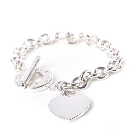 Tiffany Sterling Silver Heart Tag Toggle Bracelet 1 of 4