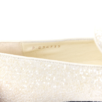 Chanel Pearls Embroidery Mocassin Loafers 35.5 Black Ivory 8 of 9