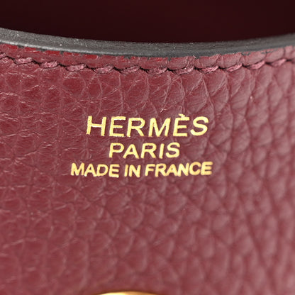 Hermes Taurillon Clemence Lindy 34 Bordeaux 6 of 10
